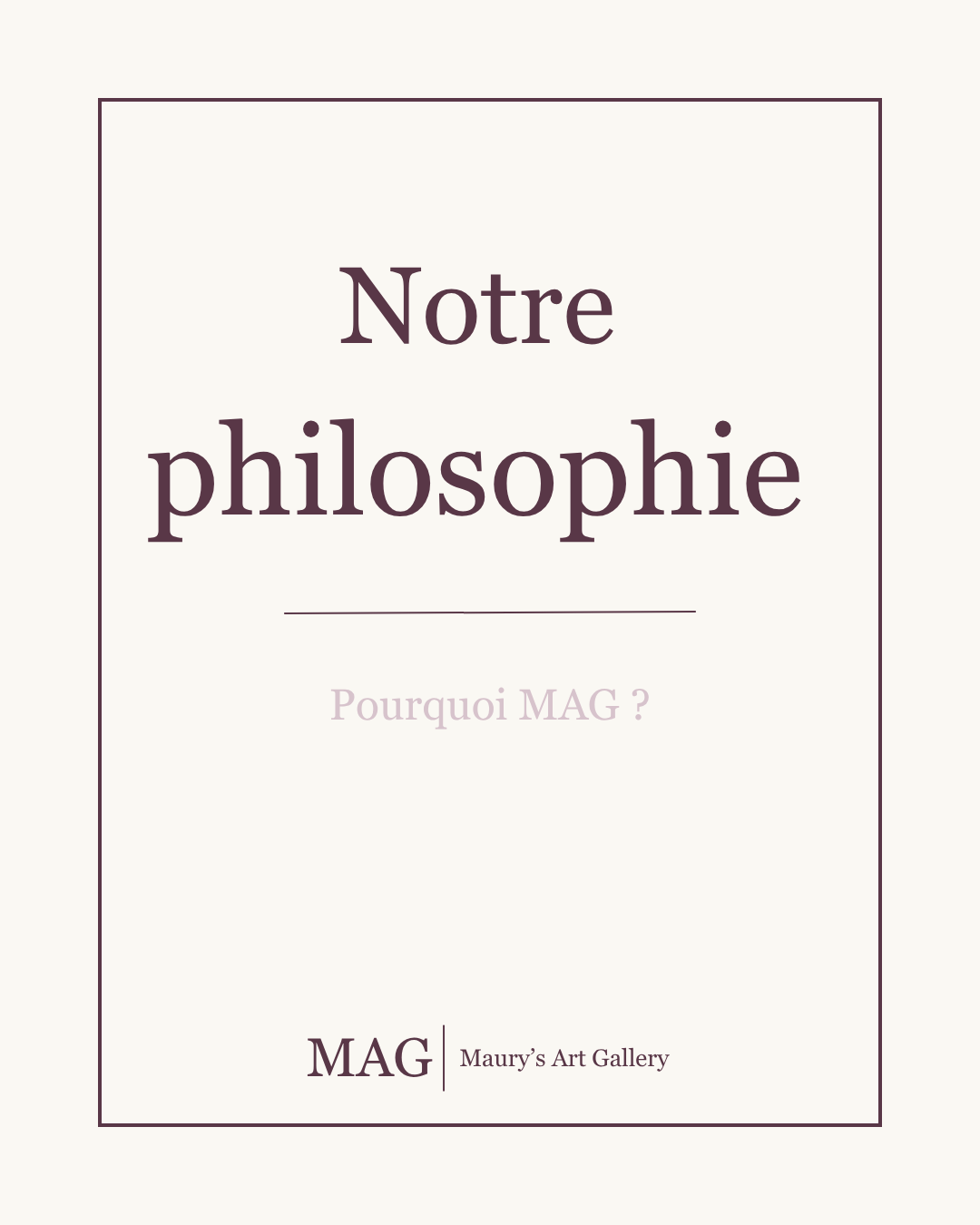 Aperçu du dernier carrousel Instagram de MAG consacré à sa philosophie
